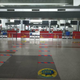 Floor markings at the airport to maintain social distancing.